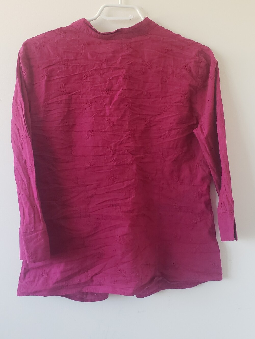 Embroidered Button-Front Top/Blouse - Picture 7 of 10
